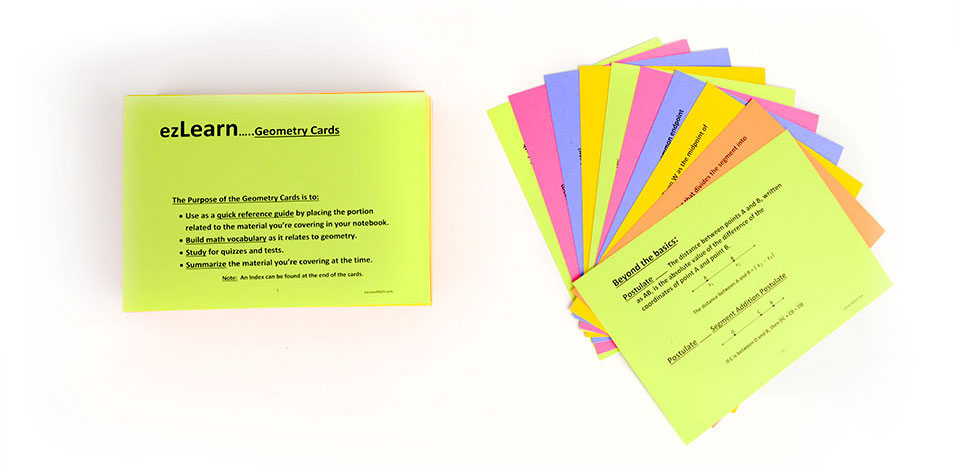 EZ Learn Math Geometry Cards